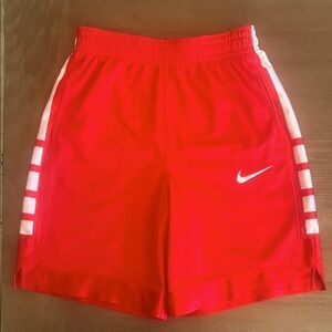 Nike Red and White Dri-Fit Shorts - Youth Large